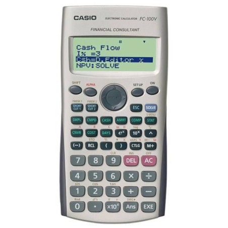 Kalkulator naukowy 161x80x13,7mm CASIO FC-100V-S szary bateria R03/AAA