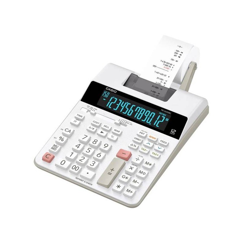 Kalkulator drukujący 313x195x65mm CASIO FR-2650RC biały sieciowe 