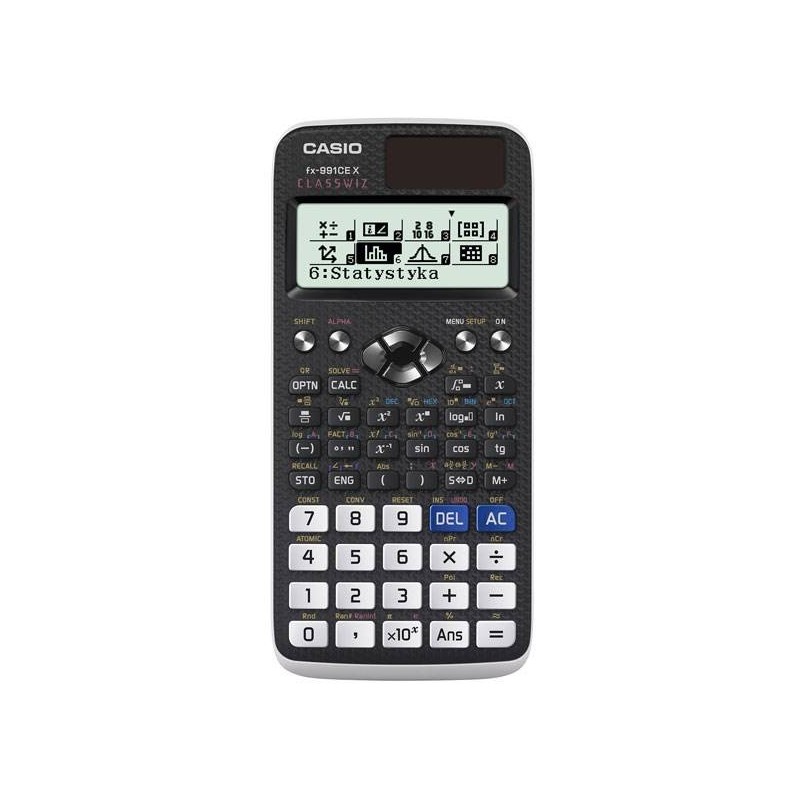 Kalkulator naukowy 165,5x77x11,1mm CASIO FX-991CEX czarny solarne+bateria LR44