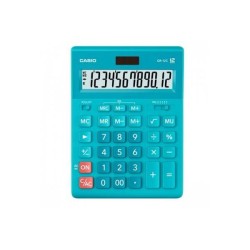 Kalkulator biurowy 209z155z34,7mm  CASIO GR-12C-LB jasnoniebieski solarne+bateria LR44