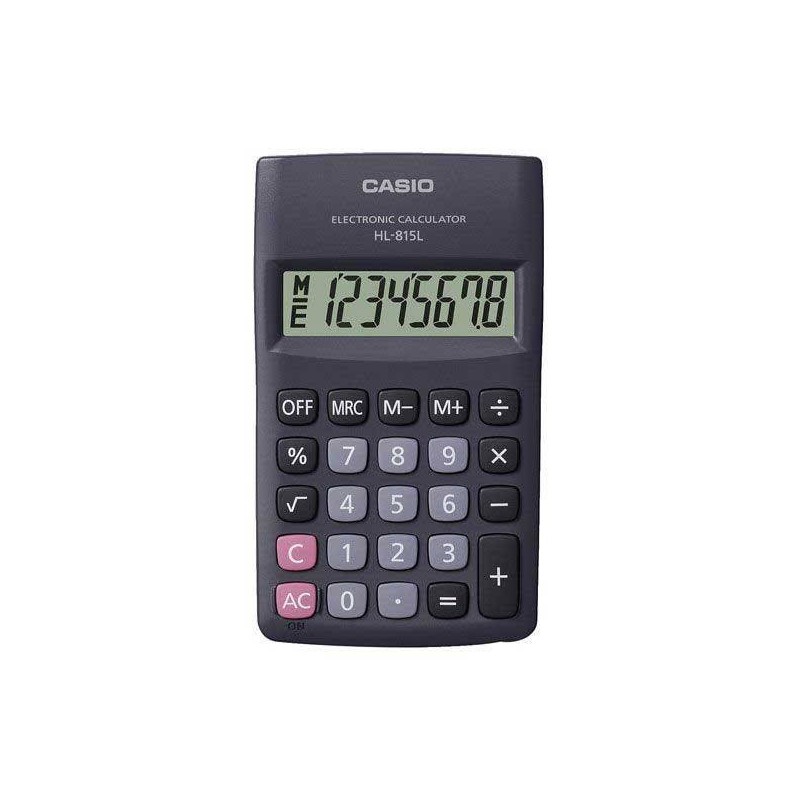 Kalkulator kieszonkowy 118x69,5x18mm CASIO HL-815L-BK BOX bateria R6