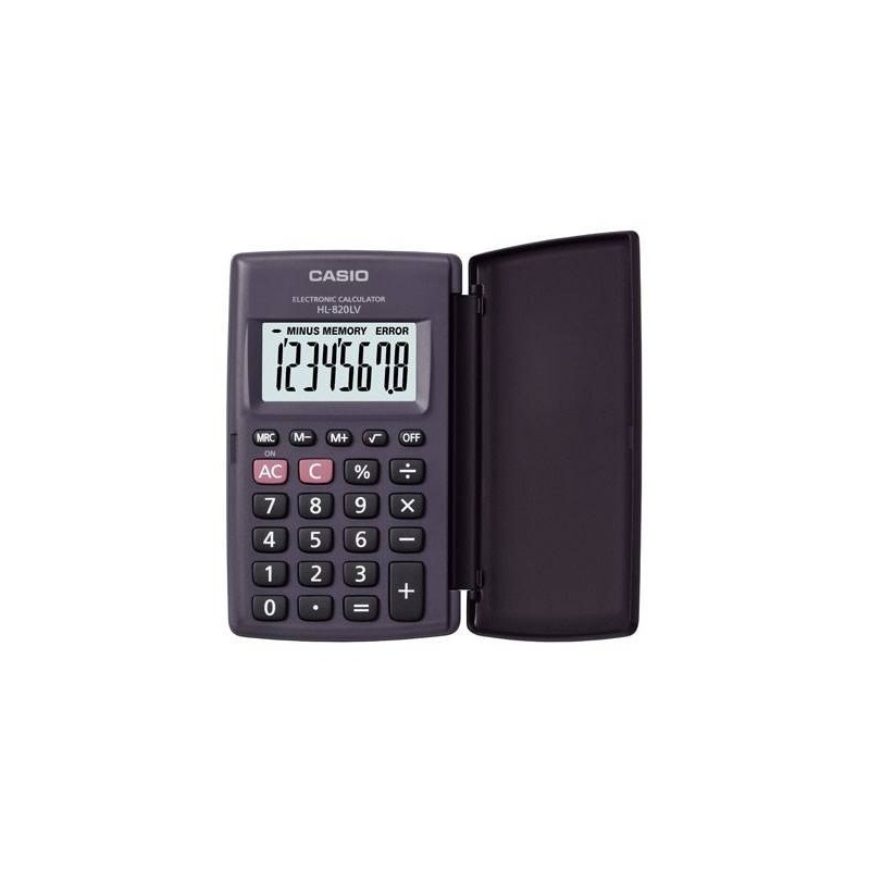 Kalkulator kieszonkowy 127x104x7,5mm CASIO HL-820LV BOX bateria LR54