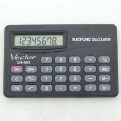 Kalkulator kieszonkowy 53x83x4mm VECTOR KAV CH-853 czarny bateria LR54