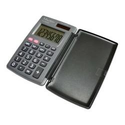 Kalkulator kieszonkowy 104x62.8x10.5mm VECTOR KAV CH-862D szary solarne+bateria LR54