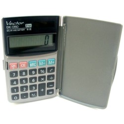 Kalkulator kieszonkowy 123x75x13mm VECTOR KAV DK-050 srebrny solarne+bateria LR54