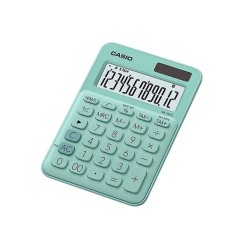 Kalkulator biurowy 149,5x105x22,8mm CASIO MS-20UC-GN BOX miętowy solarne+bateria LR1130