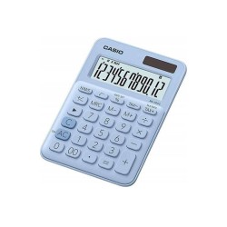 Kalkulator biurowy 149,5x105x22,8mm CASIO MS-20UC-LB BOX jasnoniebieski solarne+bateria LR1130