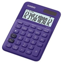 Kalkulator biurowy 149,5x105x22,8mm CASIO MS-20UC-PL BOX fioletowy solarne+bateria LR1130