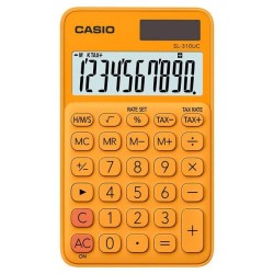 Kalkulator kieszonkowy 118x70x8,4mm CASIO SL-310UC-RG BOX pomarańczowy solarne+bateria LR1130
