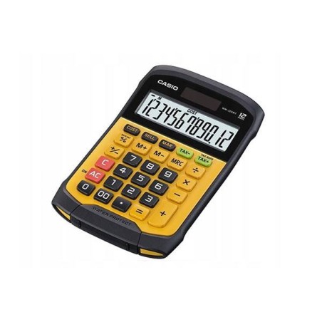Kalkulator biurowy 169x109x33mm CASIO WM-320MT BOX żółty solarne+bateria CR2032