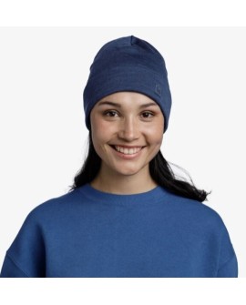 Czapka BUFF MERINO HEAVYWEIGHT BEANIE SOLID NIGHT BLUE