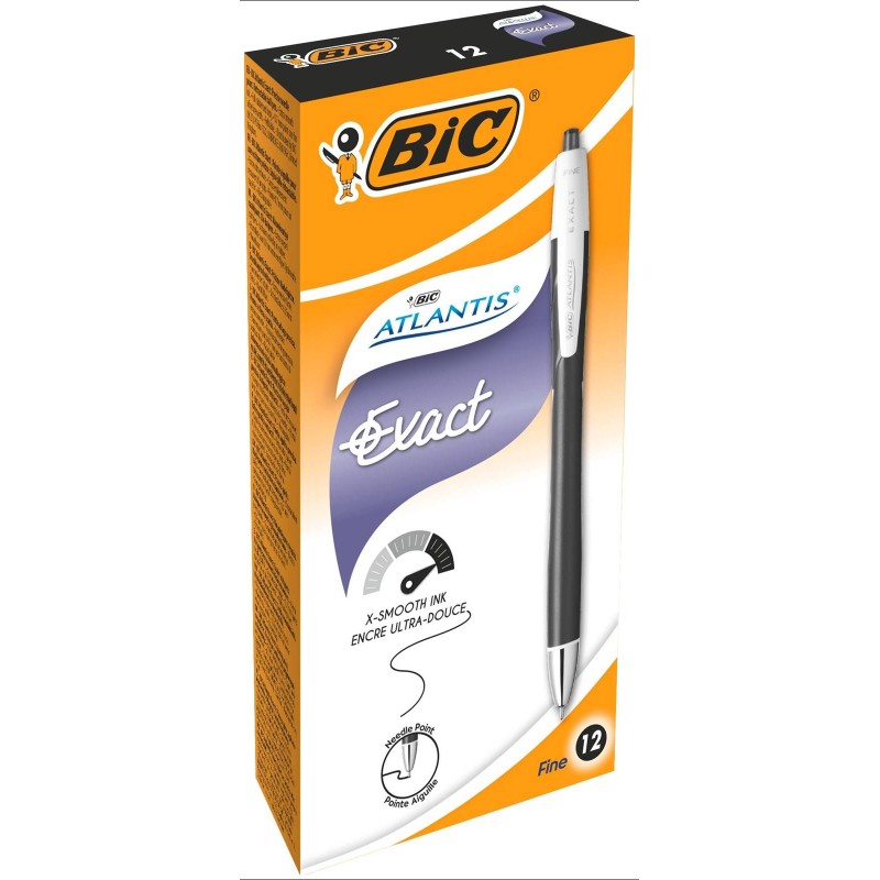 Długopis automatyczny BIC ATLANTIS EXACT 918506 czarny 0.7mm
