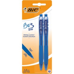 Długopis automatyczny BIC BU3 GRIP 893224 niebieski 1.0mm blister 2szt