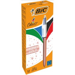 Długopis BIC 4 COLOURS ROSE GOLD 504894 czterokolorowy 1.0mm