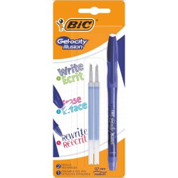 Długopis wymazywalny BIC GEL-OCITY ILLUSION 505377 niebieski 0.7mm blister + 2 wkłady