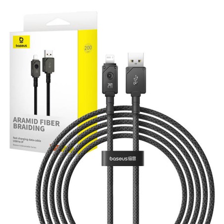 Kabel szybkiego ładowania Baseus USB do IP 2,4A,2m (Czarny)