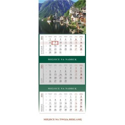 Kalendarz wiszący KS055BGJ. górskie jezioro trójdzielny
