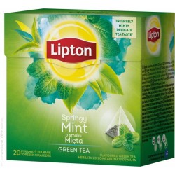 Herbata zielona z miętą LIPTON piramidki, 20 torebek