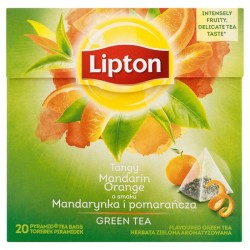 Herbata zielona mandarynka i pomarańcza LIPTON piramidki, 20 torebek