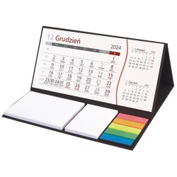 Kalendarz stojący 204x99 mm z notesem KB064B czarny trzymiesięczny