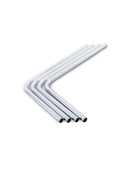 Bitspower Brass Hardtube 16mm OD, 220x300mm, 90 stopni - opakowanie 4 szt., srebrny