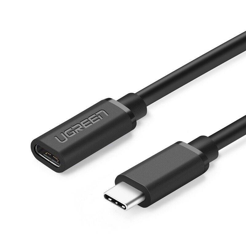 Przedłużający kabel USB-C 3.1 UGREEN	ED008, 4K, 60W, 0,5m (czarny)