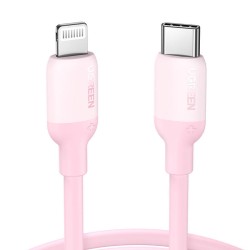 Kabel ładowania USB-C do Lightning UGREEN US387, PD 3A, 1m (różowy)