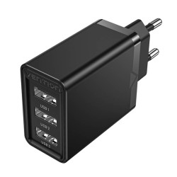 Ładowarka sieciowa 3x USB Vention FEAB0-EU, 2.4A, 12W (czarna)