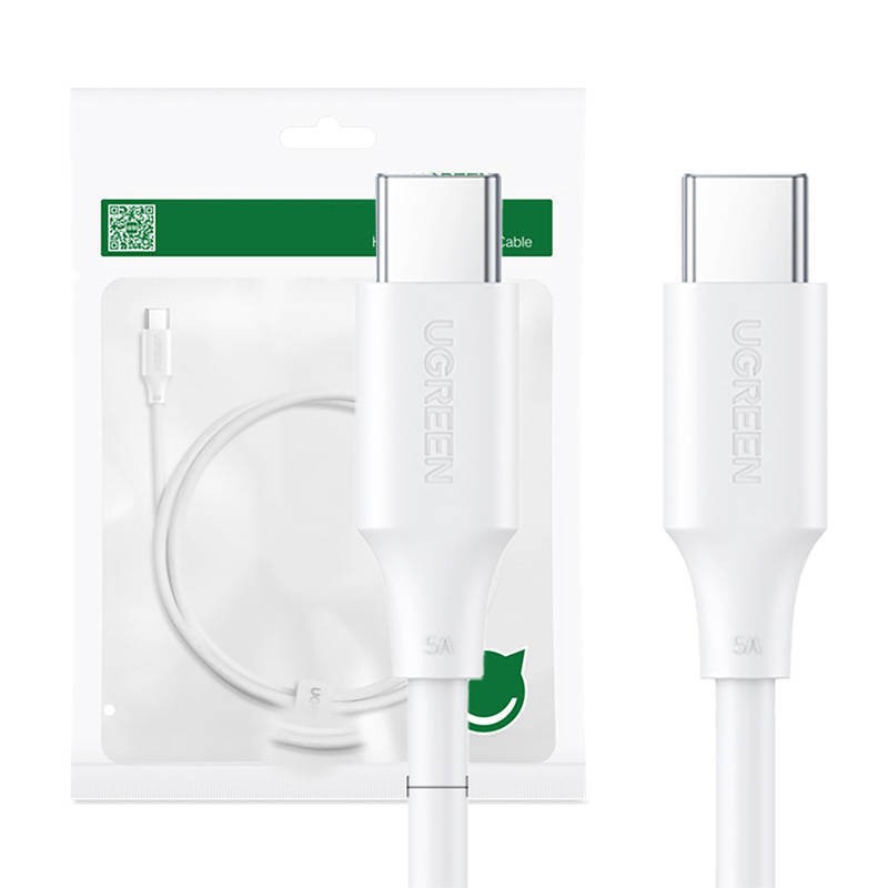Kabel USB-C do USB-C UGREEN  	US5621.5m, 5A, 100W (biały)