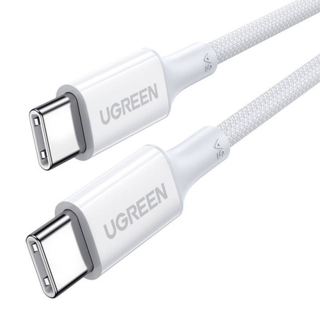 Kabel szybkiego ładowania USB-C do USB-C UGREEN 15266 0.5m (biały)