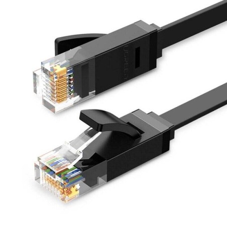 Płaski kabel sieciowy UGREEN 	NW102 Ethernet RJ45, Cat.6, UTP, 1m (czarny)