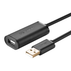 Kabel przedłużający USB 2.0 UGREEN US121, aktywny, 15m (czarny)