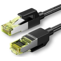 UGREEN NW150 Kabel sieciowy w oplocie, Ethernet RJ45, Cat.7, F/FTP, 2m (czarny)