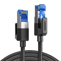 UGREEN NW153 Kabel sieciowy w oplocie, Ethernet RJ45, Cat.8, F/FTP, 3m (czarny)
