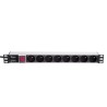 Listwa zasilająca PDU Netrack 19'' 1U, 230V/16A, 8xE, ALU