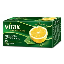 Herbata zielona z cytryną VITAX Inspirations 20 torebek
