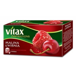 Herbata malina i wiśnia VITAX INSPIRATIONS 20 torebek