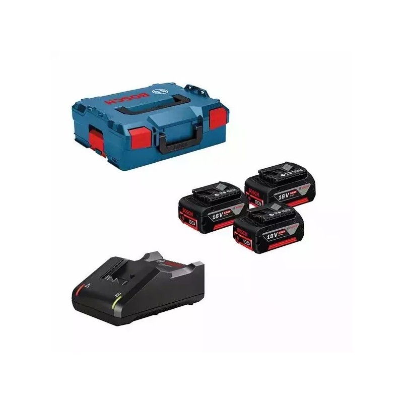 BOSCH.AKUMULATOR 18V 5,0Ah x3 +ŁADOWARKA GAL 18V-40 +LB