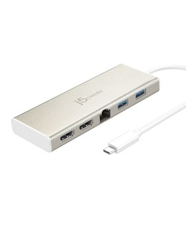 j5create JCD381 USB 3.2 Gen 1 (3.1 Gen 1) Type-C Beżowy, Biały