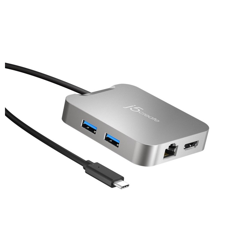 j5create JCD391 Przewodowa USB 3.2 Gen 1 (3.1 Gen 1) Type-C Srebrny