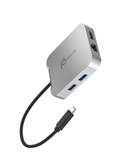 j5create JCD391 Przewodowa USB 3.2 Gen 1 (3.1 Gen 1) Type-C Srebrny
