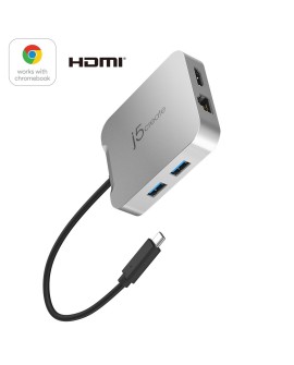 j5create JCD391 Przewodowa USB 3.2 Gen 1 (3.1 Gen 1) Type-C Srebrny