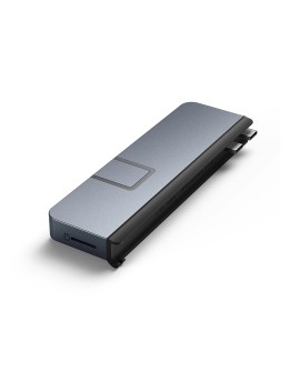 HYPER DUO PRO 7-in-2 USB-C Hub USB Type-C 104 Mbit/s Szary