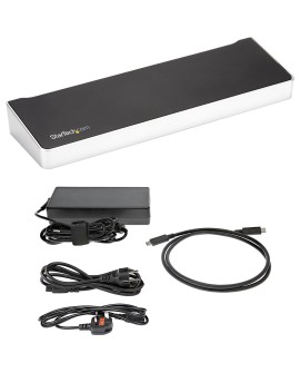 StarTech.com DK30CH2DPPDU stacja dokująca Przewodowa USB 3.2 Gen 1 (3.1 Gen 1) Type-C Czarny, Srebrny