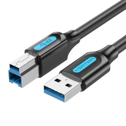 Kabel USB 3.0 A do B Vention COOBI 3m Czarny PVC