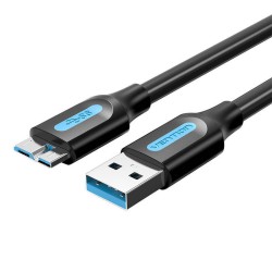 Kabel USB 3.0 A do Micro-B Vention COPBG 1,5m czarny PVC
