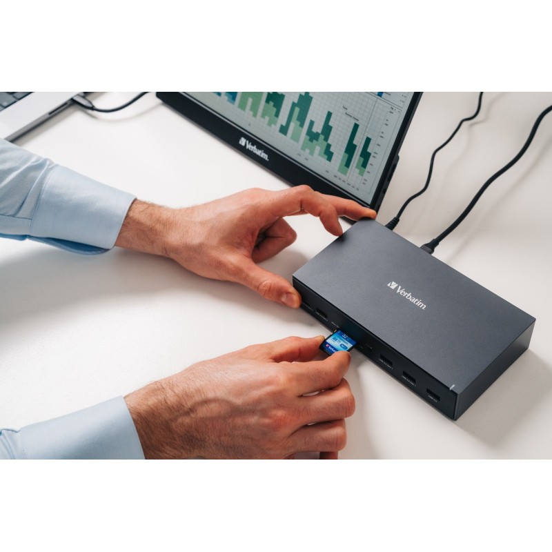 Verbatim CDS-17 Przewodowa USB 3.2 Gen 1 (3.1 Gen 1) Type-C Czarny, Szary