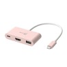 j5create JCA379ER-N huby i koncentratory USB Type-C 5000 Mbit/s Różowy