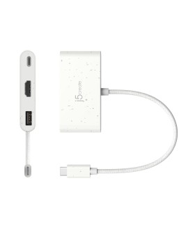 j5create JCA379EW-N huby i koncentratory USB Type-C 5000 Mbit/s Biały