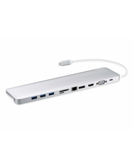 ATEN UH3234-AT stacja dokująca Przewodowa USB 3.2 Gen 1 (3.1 Gen 1) Type-C Srebrny